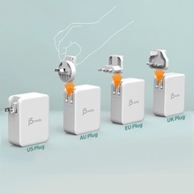 Сетевое зарядное устройство J5CREATE GaN 130W White (JUP43130E-EN)