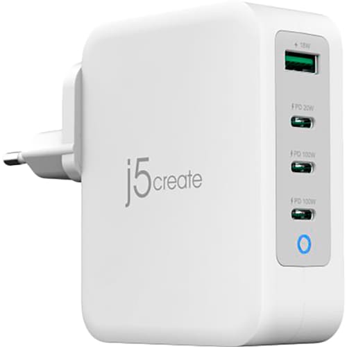 Сетевое зарядное устройство J5CREATE GaN 130W White (JUP43130E-EN)