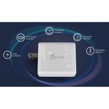 Сетевое зарядное устройство J5CREATE GaN 65W White (JUP3365E-EN)