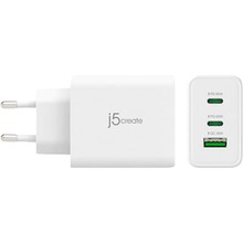 Сетевое зарядное устройство J5CREATE GaN 65W White (JUP3365E-EN)