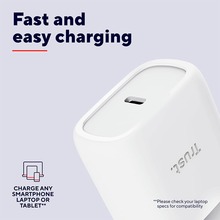 Зарядний пристрій TRUST Maxo 45W GaN White (25522)