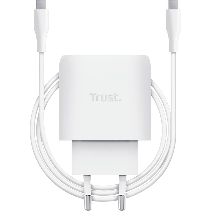 Фото Зарядний пристрій TRUST Maxo 45W GaN White (25522)