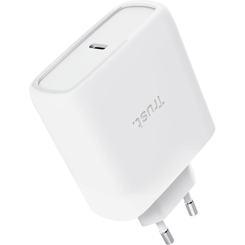 Сетевое зарядное устройство TRUST Maxo 65W GaN White (25524) Кабель съемный