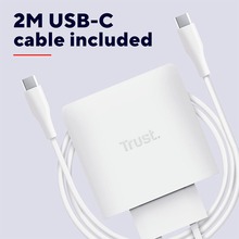 Сетевое зарядное устройство TRUST Maxo 65W GaN White (25524)