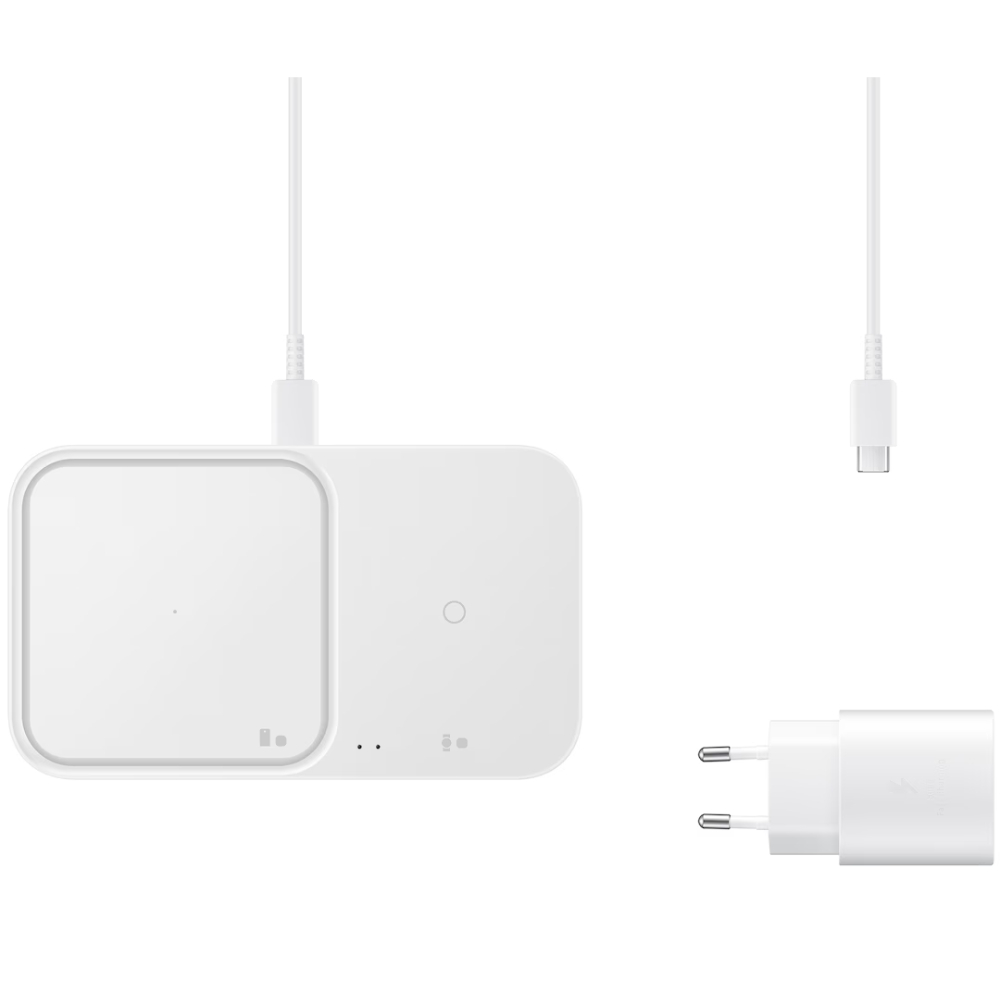 Внешний вид Беспроводное зарядное устройство SAMSUNG 15W Wireless Charger Duo with TA White (EP-P5400TWEGEU)