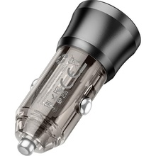Автомобильное зарядное устройство BOROFONE BZ23 Noble Transparent Black (6941991106903)