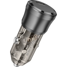 Автомобильное зарядное устройство BOROFONE BZ24 PD20W Transparent Black (6941991106934)
