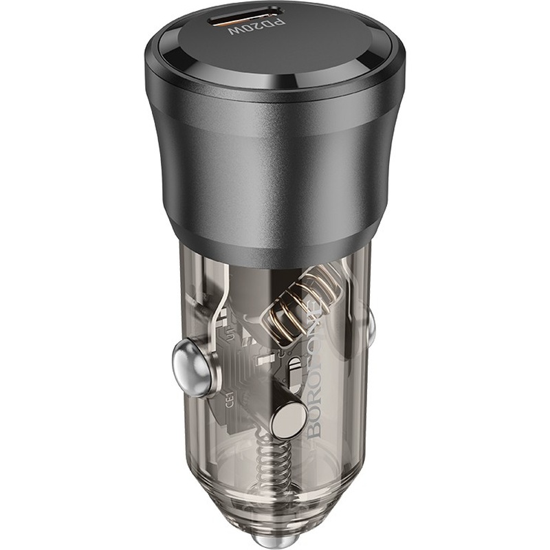 Автомобильное зарядное устройство BOROFONE BZ24 PD20W Transparent Black (6941991106934) Тип автомобильное зарядное устройство