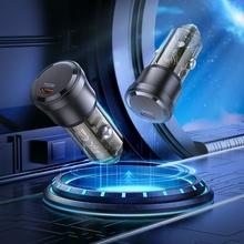 Автомобильное зарядное устройство BOROFONE BZ24 PD20W Transparent Black (6941991106934)