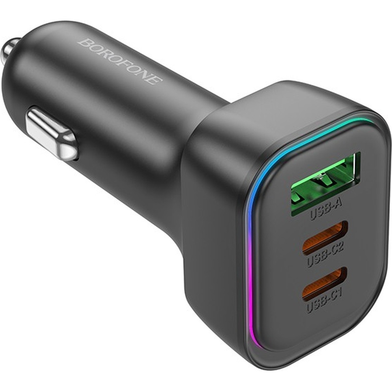 Автомобильное зарядное устройство BOROFONE BZ28C PD60W Black (6941991110870)