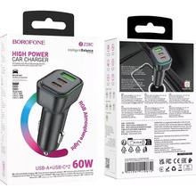 Автомобильное зарядное устройство BOROFONE BZ28C PD60W Black (6941991110870)