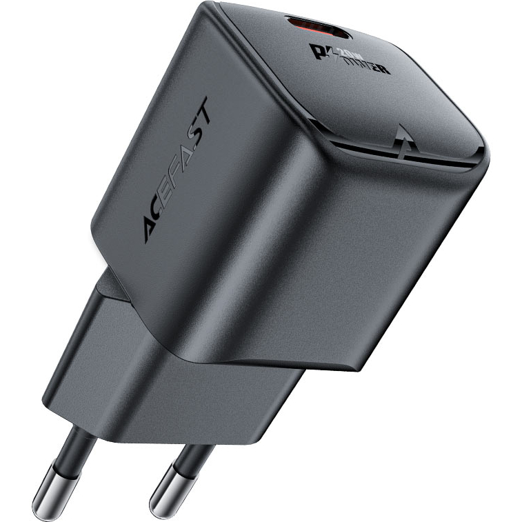 Сетевое зарядное устройство ACEFAST A73 mini PD20W GaN USB-C charger Black (6974316282648)