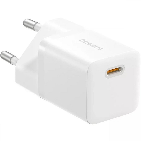 Сетевое зарядное устройство BASEUS GaN5 Fast Charger mini 1C 25W EU Moon White (P10110909213-00) Мощность 25