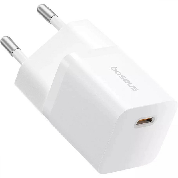Сетевое зарядное устройство BASEUS GaN5 Fast Charger mini 1C 25W EU Moon White (P10110909213-00)