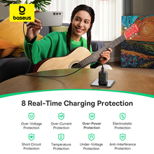 Сетевое зарядное устройство BASEUS GaN5 Fast Charger mini 1C 25W EU Cluster Black (P10110909113-00)