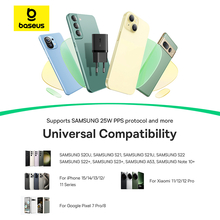 Сетевое зарядное устройство BASEUS GaN5 Fast Charger mini 1C 25W EU Cluster Black (P10110909113-00)