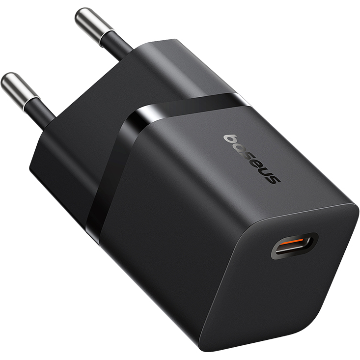 Сетевое зарядное устройство BASEUS GaN5 Fast Charger mini 1C 25W EU Cluster Black (P10110909113-00)