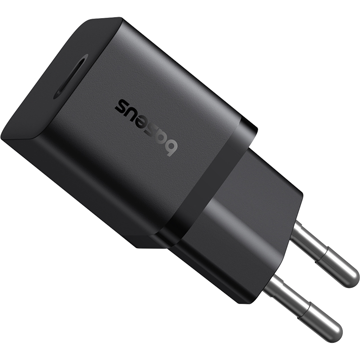 Сетевое зарядное устройство BASEUS GaN5 Fast Charger mini 1C 25W EU Cluster Black (P10110909113-00) Кабель отсутствует