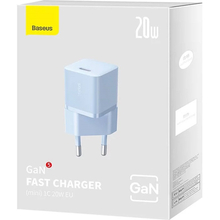 Сетевое зарядное устройство BASEUS GaN5 Fast Charger mini 1C 20W EU Blue (CCGN050103)