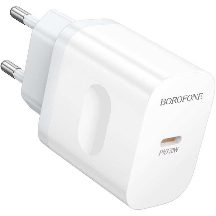 Сетевое зарядное устройство BOROFONE BA99A Breeze single port PD20W charger White (6941991121357)
