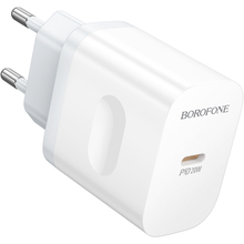 Сетевое зарядное устройство BOROFONE BA99A Breeze single port PD20W charger White (6941991121357)