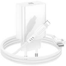 Сетевое зарядное устройство BOROFONE BA21A Pro Long journey single port PD20W charger set C to iP White (6941991111419)