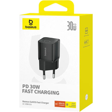 Зарядний пристрій BASEUS GaN5S Fast Charger 1C 30W EU Cluster Black (P10162504113-00)
