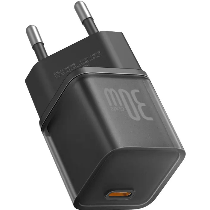 Зарядний пристрій BASEUS GaN5S Fast Charger 1C 30W EU Cluster Black (P10162504113-00) Тип мережевий зарядний пристрій
