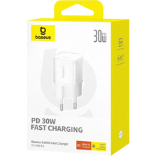 Зарядний пристрій BASEUS GaN5S Fast Charger 1C 30W EU Moon White (P10162504213-00)