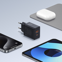 Сетевое зарядное устройство BASEUS Cube Fast Charger C+U 30W EU Cluster Black (P10111404113-00)