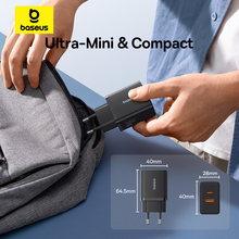 Сетевое зарядное устройство BASEUS Cube Fast Charger C+U 30W EU Cluster Black (P10111404113-00)