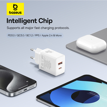 Сетевое зарядное устройство BASEUS Cube Fast Charger C+U 30W EU Moon White (P10111404213-00)