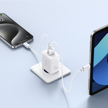 Сетевое зарядное устройство BASEUS Cube Fast Charger C+U 30W EU Moon White (P10111404213-00)