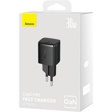 Сетевое зарядное устройство BASEUS Cube Pro Fast Charger 1C 30W EU Black (CCXF000301)