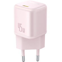 Сетевое зарядное устройство BASEUS PicoGo GaN Fast Charger 1C 45W EU Baby Pink (P10176800413-00)