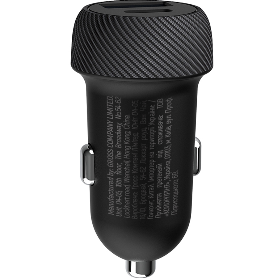 Автомобільний зарядний пристрій COLORWAY 2USB 35W Type-C PD 35W + QC3.0 Black (CW-CHA064PD-BK) Тип автомобільний зарядний пристрій