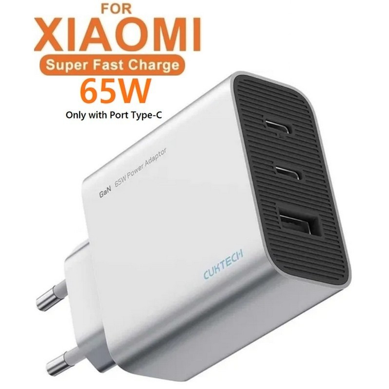 Зарядний пристрій CUKTECH 65W GaN 2C1A Grey (AD653CEU) Тип мережевий зарядний пристрій