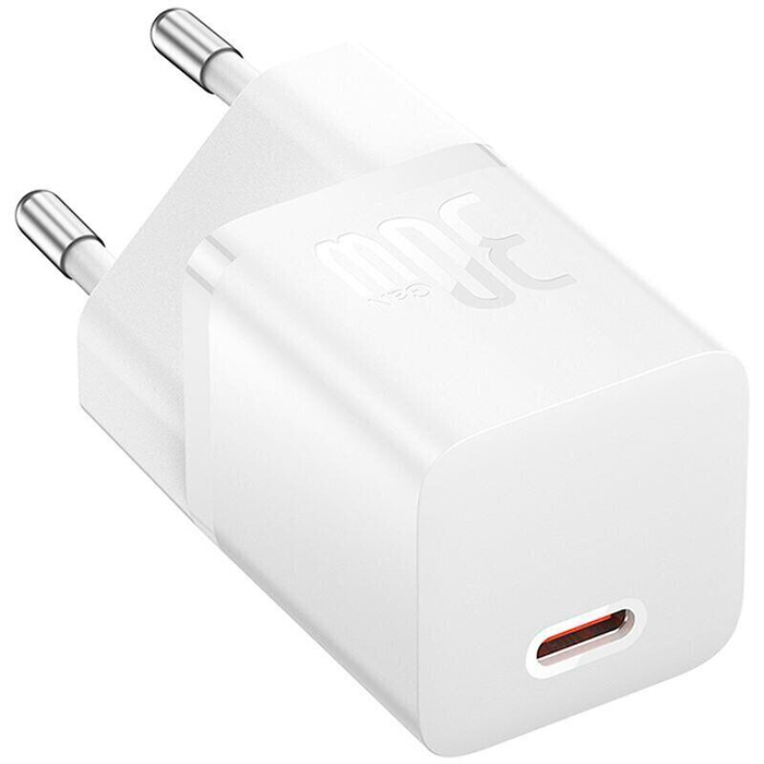 Зарядний пристрій BASEUS GaN5 Mini Fast Charger Type-C 30W Cable Type-C 1 m White (P10110902213-00) Тип кабелю USB Type-C х USB Type-C