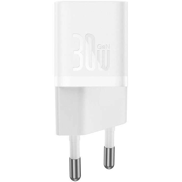 Зарядний пристрій BASEUS GaN5 Mini Fast Charger Type-C 30W Cable Type-C 1 m White (P10110902213-00) Потужність 30