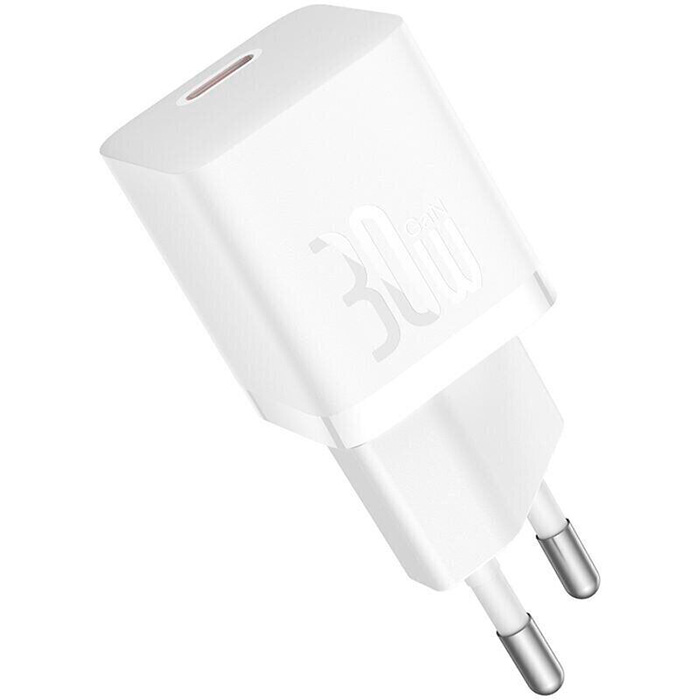 Зарядний пристрій BASEUS GaN5 Mini Fast Charger Type-C 30W Cable Type-C 1 m White (P10110902213-00) Кабель знімний