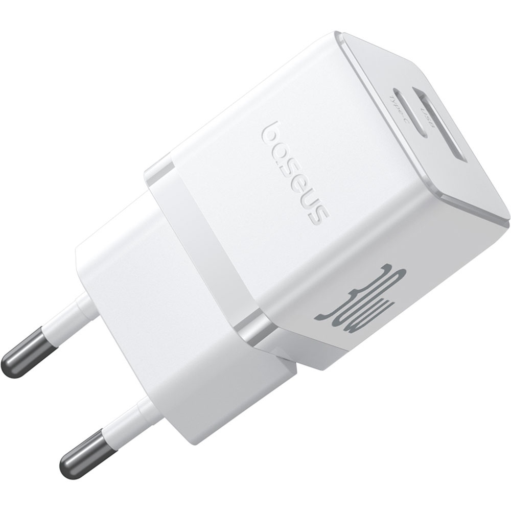 Зарядний пристрій BASEUS Palm Fast Charger Type-C+USB 30W White (P1011160A213-00) Потужність 30