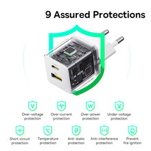 Зарядний пристрій BASEUS Palm Fast Charger Type-C+USB 30W + кабель Type-C 1 м White (P1011160A213-01)