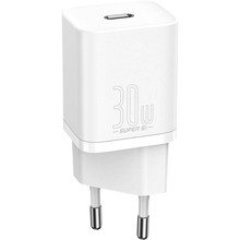 Зарядний пристрій BASEUS Super Silicone Quick Charger 30W Type-C White (CCSUP-J02)
