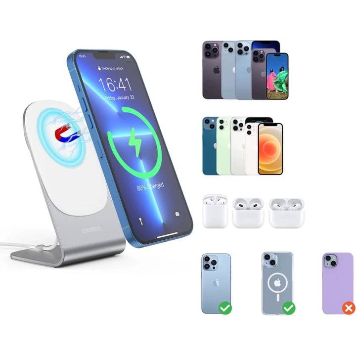 Зовнішній вигляд Бездротовий зарядний пристрій CHOETECH T518-F+H046