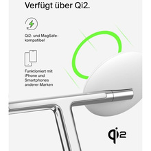 Беспроводное зарядное устройство BELKIN Magnetic Adjustable Pad Qi2 3в1 15Вт White (WIZ023VFWH)