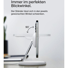 Беспроводное зарядное устройство BELKIN Magnetic Adjustable Pad Qi2 3в1 15Вт White (WIZ023VFWH)