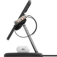 Беспроводное зарядное устройство BELKIN Magnetic Adjustable Pad Qi2 3в1 15Вт Black (WIZ023VFBK)