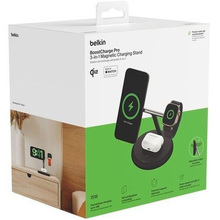 Беспроводное зарядное устройство BELKIN Magnetic Adjustable Pad Qi2 3в1 15Вт Black (WIZ023VFBK)
