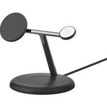 Беспроводное зарядное устройство BELKIN Magnetic Adjustable Pad Qi2 3в1 15Вт Black (WIZ023VFBK)