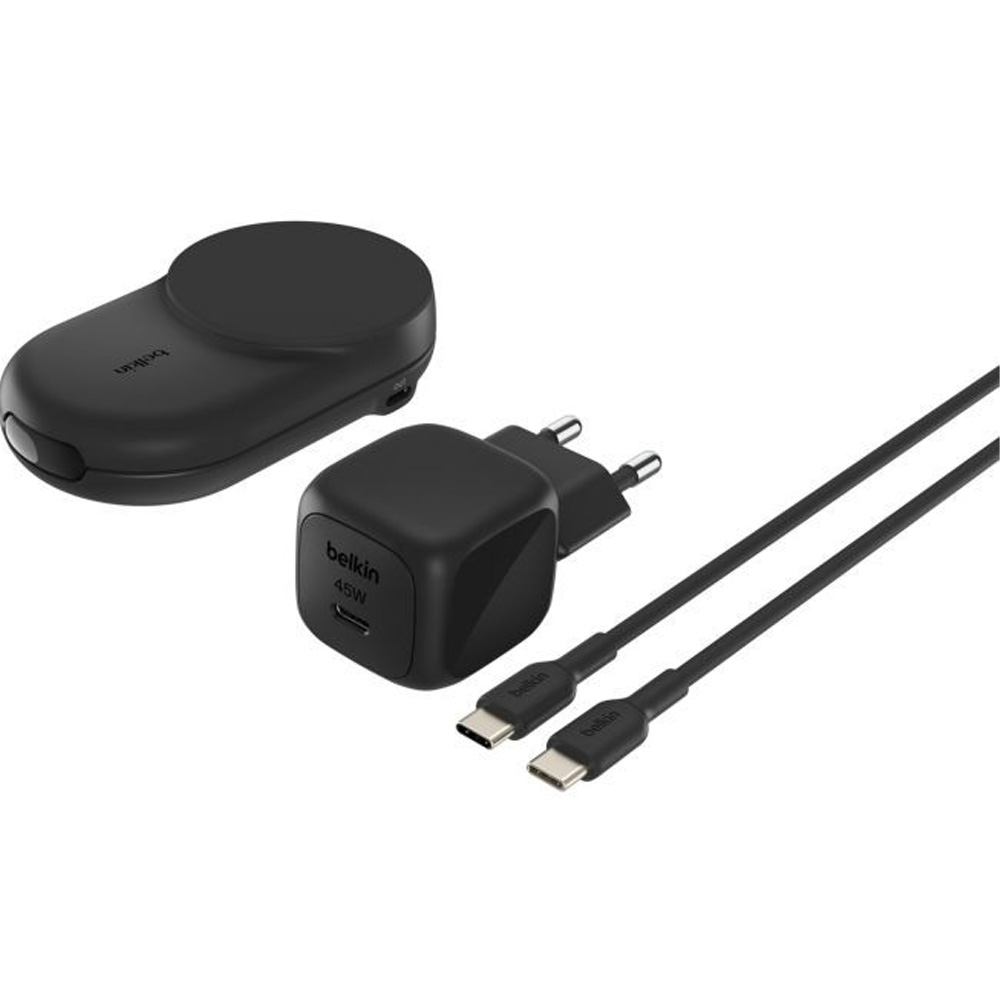 Беспроводное зарядное устройство BELKIN UltraCharge Foldable Magnetic Charging 25Вт 2в1 Black (WIZ039KQBK)